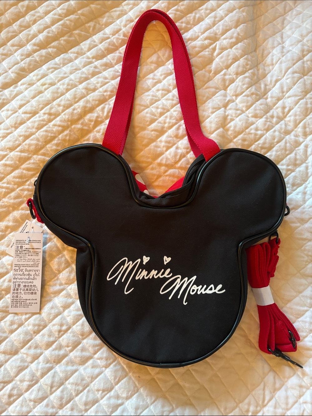 Disney Minnie Mouse Mini Face Canvas Tote Bag - Picture 9 of 9